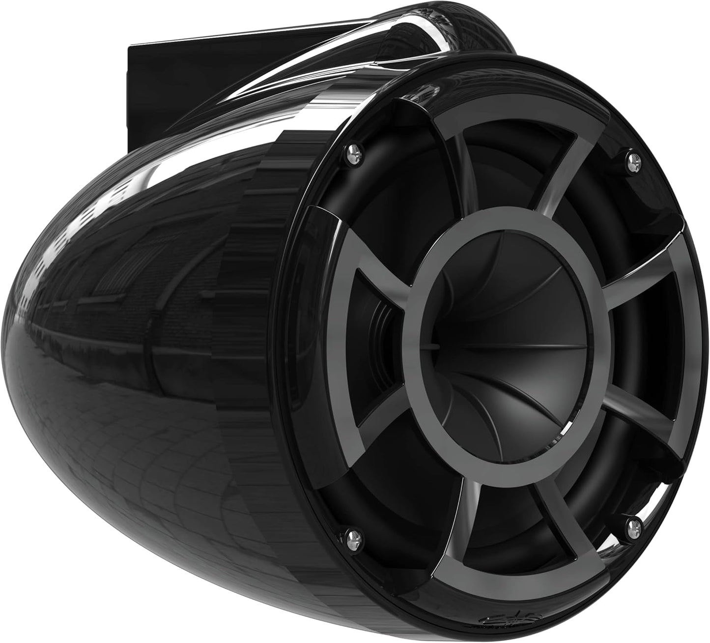 wet sounds Rev 8 Black V2 Revolution Series 8" Black Tower Speakers w/Swivel Clamp Base Mount