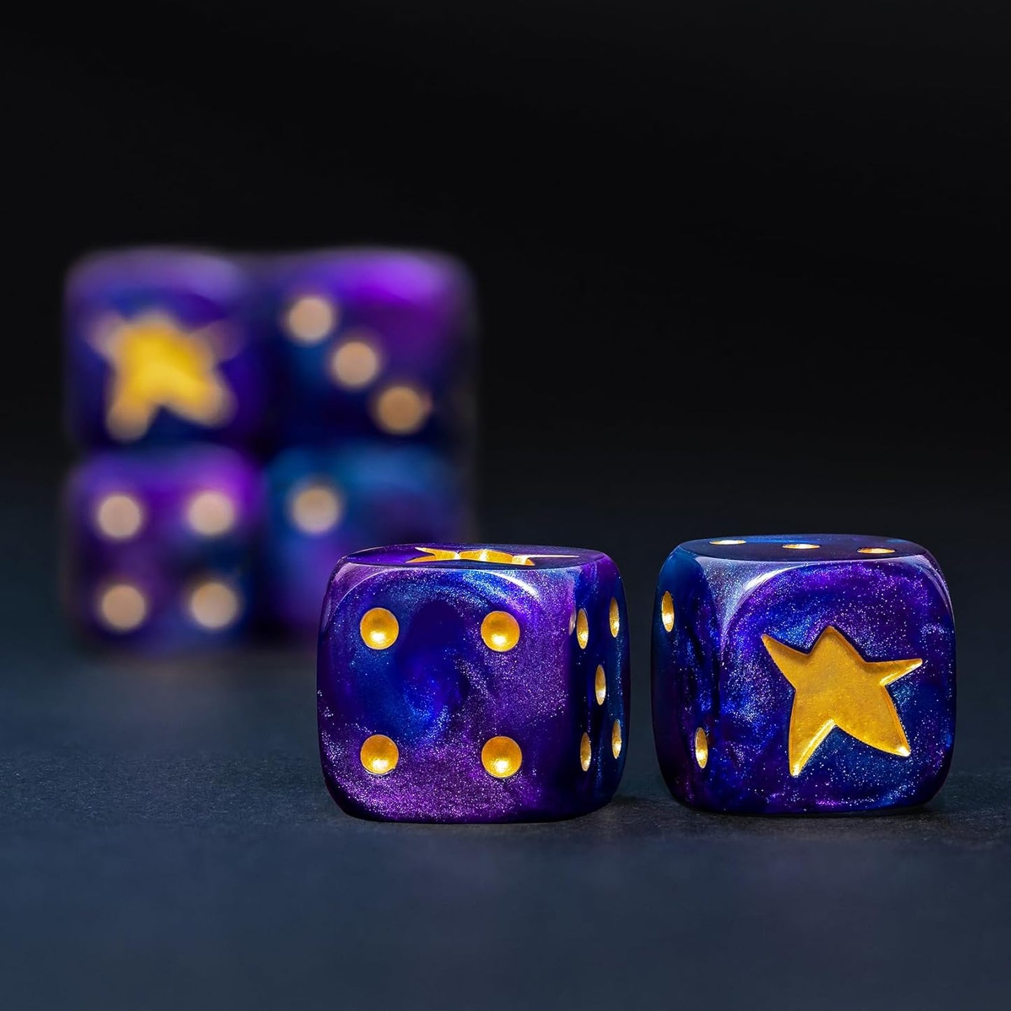 Cthulhu D6 Dice Set β 10 x 16mm Resin Dice with Elder Sign on Six | Classic Pips | Lovecraft Horror Themed Dice for Wargames, TTRPG, Board Games, DND, Call of Cthulhu