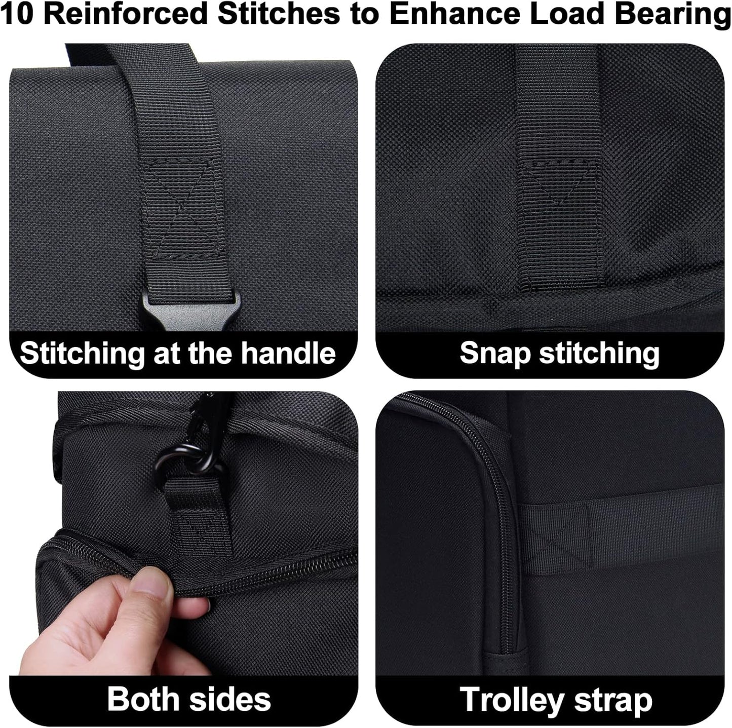 CADeN Camera Bag Case Shoulder Messenger Bag with Tripod Holder Compatible for Nikon, Canon, Sony, DSLR SLR Mirrorless Cameras Waterproof (Black, Large)