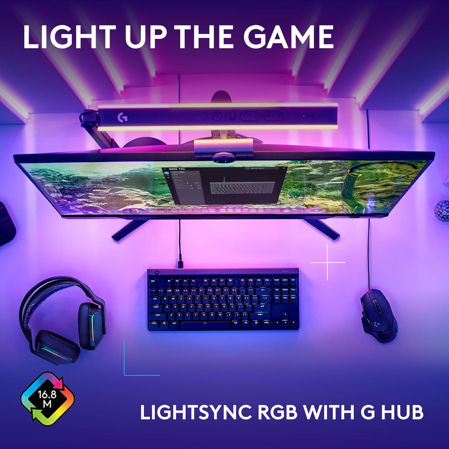 Logitech G515 TKL Wired Low Profile Gaming Keyboard, Fully Customizable RGB, Double-Shot PBT Keycaps, Tactile/Brown Switches - Black