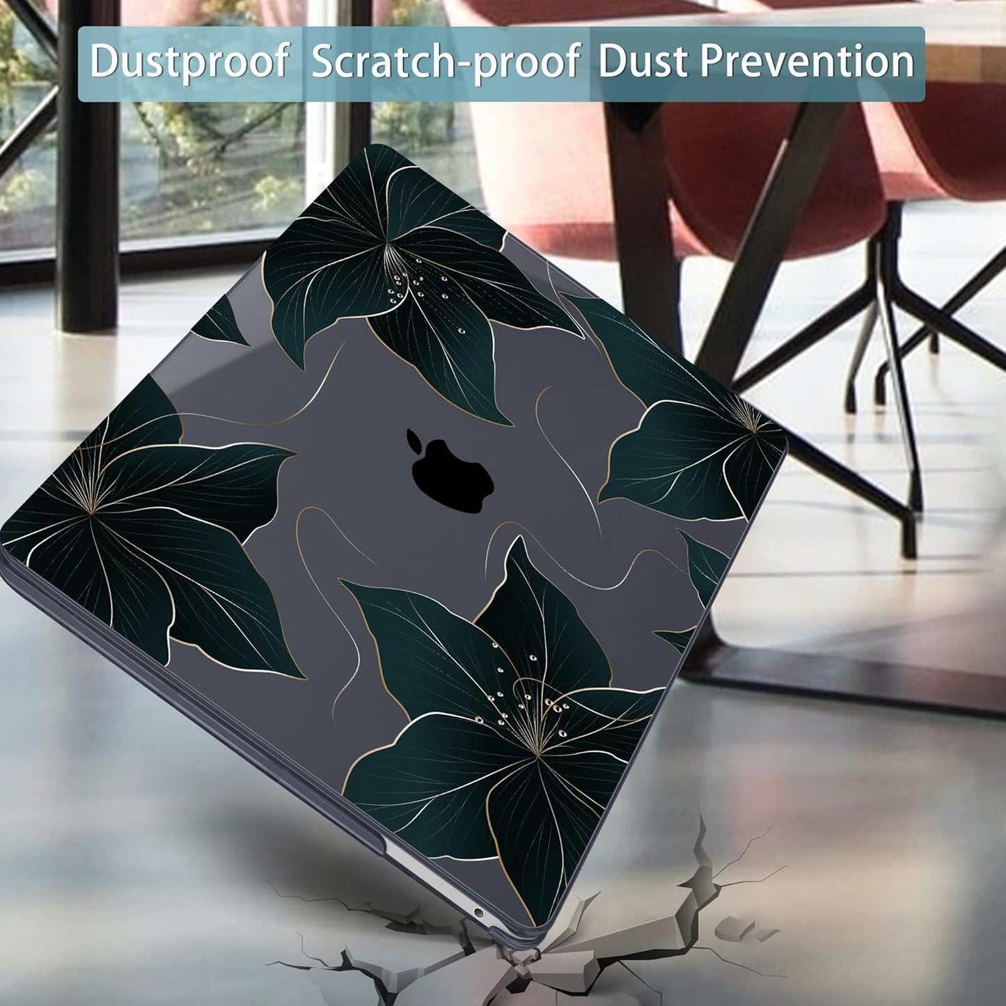 Mektron for MacBook Pro 13-inch Case 2022 2021 2020 Release A2338 M2 M1 A2289 A2251, Printed Plastic Hard Shell Cover for New MacBook Pro 13.3-inch Touch Bar Fits Touch ID,Floral C218