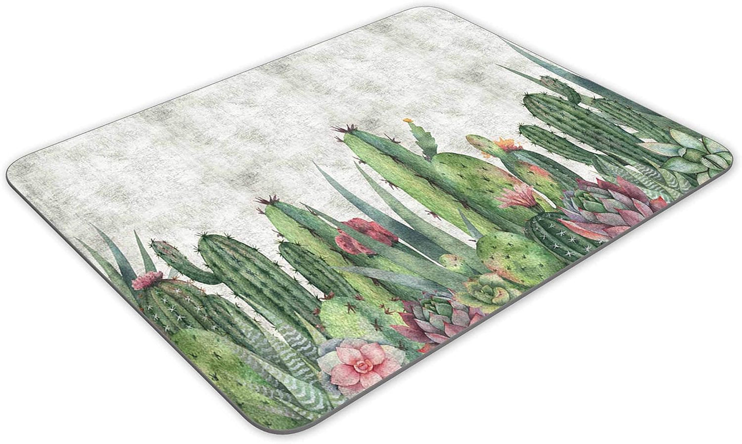 Succulent Cactus Gaming Mouse Pad, Rectangle Mouse Pad Size(9.84"x7.87")