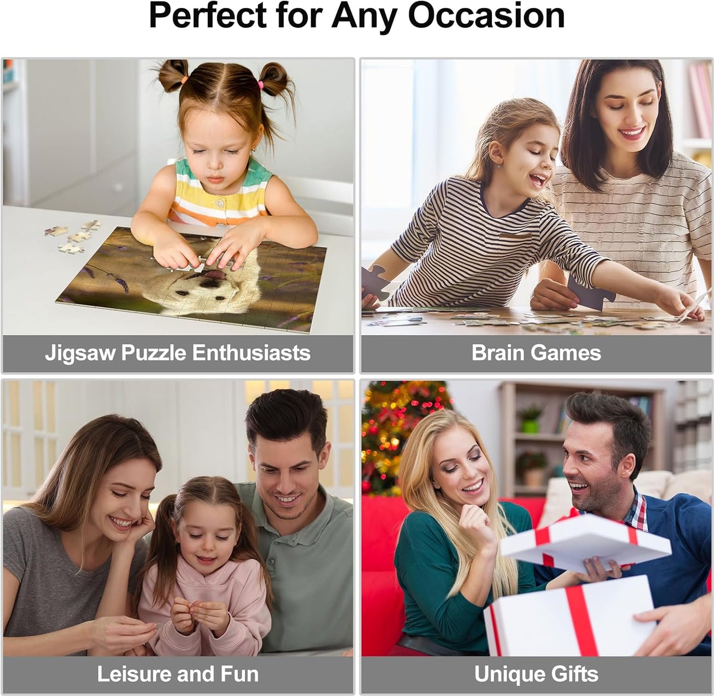 Custom Puzzles from Photos, Personalized Photo Puzzle for Adults 35/70/120/500/1000 Piece, Customized Picture Puzzle Jigsaw for Teens Kids, Birthday,Family,Holidays,Wedding,Father's Day Puzzles Gift