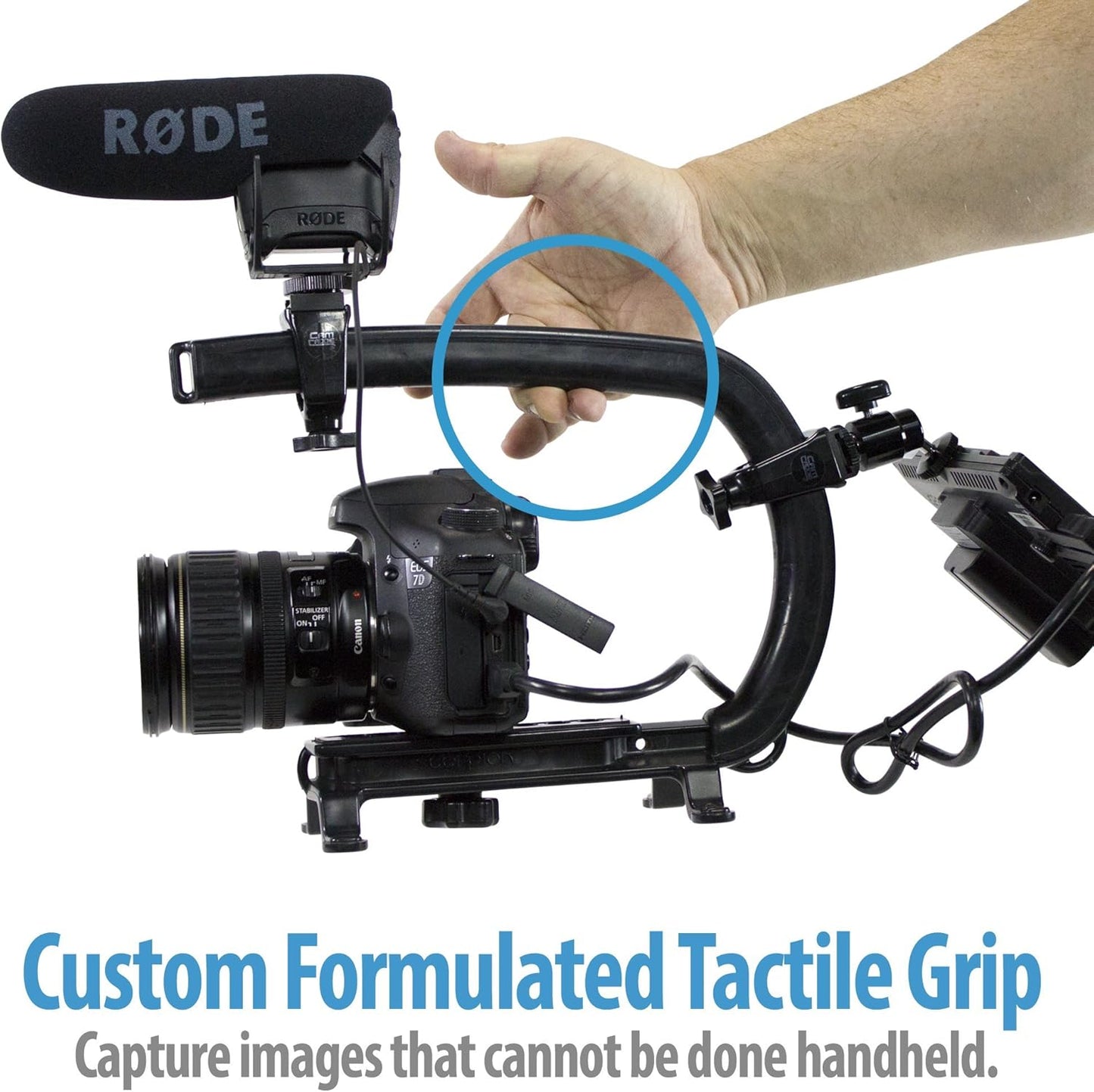 Original Cam Caddie Scorpion Video Camera Stabilizer Handle for Nikon, Canon, JVC, Toshiba, Sony, Olympus, Pentax, Apple iPhone, GoPro Hero 4, Hero 3+, Hero 3 and More - Black (0CC-0100-00)