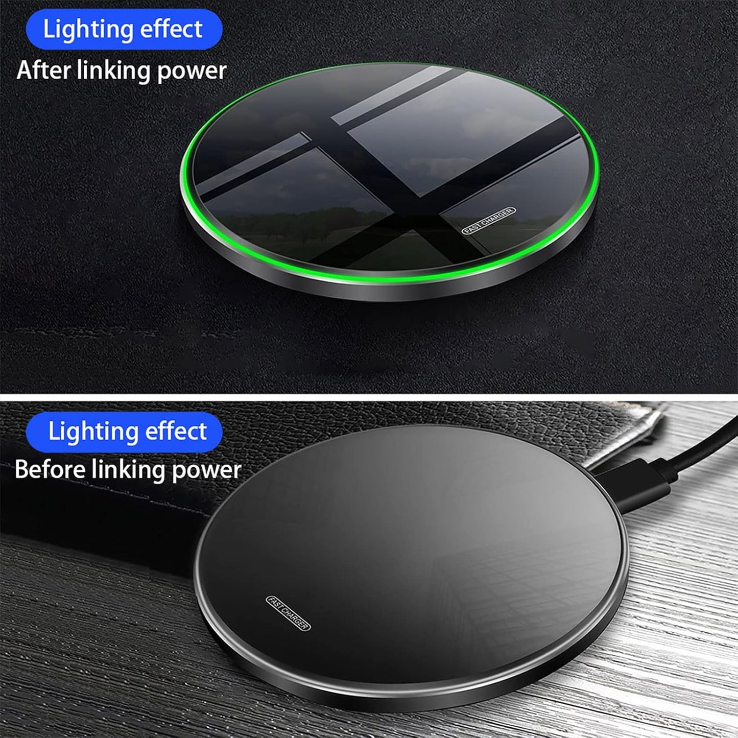20W Fast Wireless Charger Pad with USB-C for Samsung Galaxy S25/S24/S23/S22/Note 20/Buds/Buds +,Pixel 8/7,LG G8/7/6,Wireless Phone Charge Station Compatible with iPhone 16/15/14/13/SE/X/AirPods etc