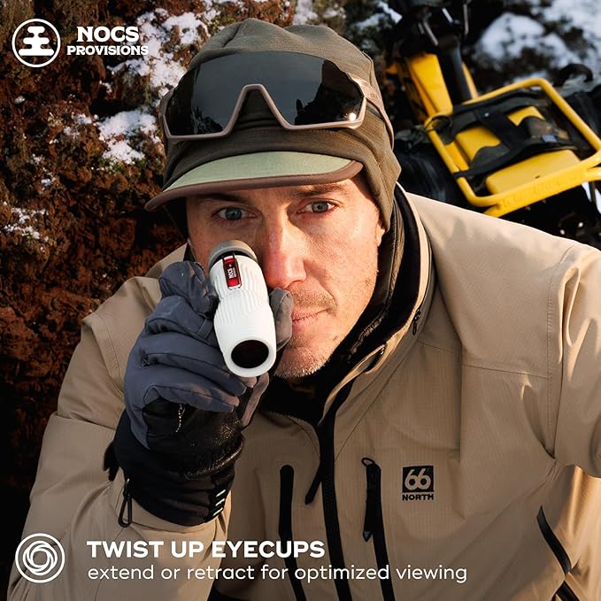 Nocs Provisions Zero Tube 10x25 ED Glass Waterproof Monocular – Rugged, Shockproof, Fogproof Optic for Adults & Kids, Built for Birdwatching, Hunting & Travel - Off-Piste Red