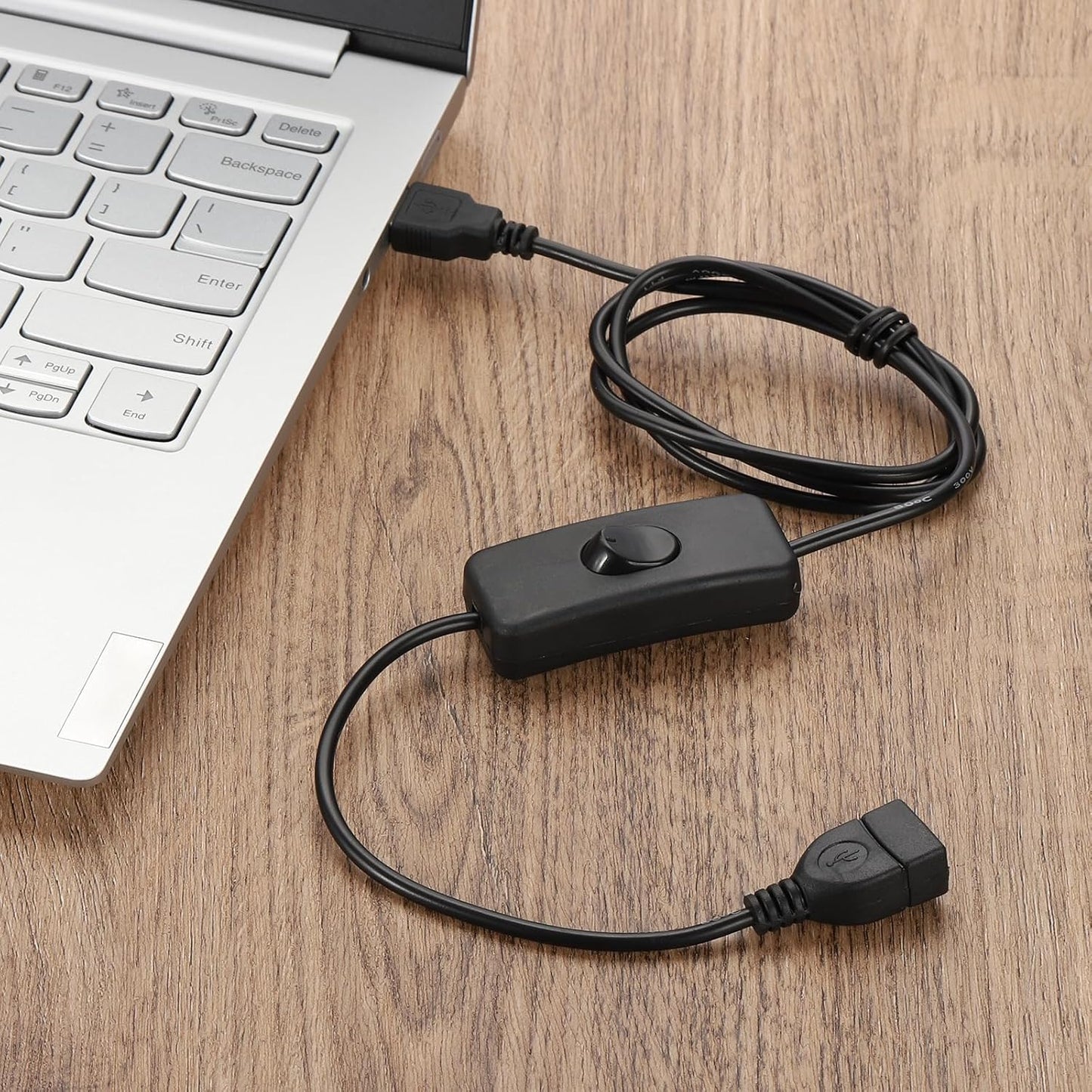 MECCANIXITY USB Extension Cable with ON/Off Toggle Switch 1m USB Male to Female Extension Cord for Desk Lamp Fan LED Light Strip Black Pack of 1