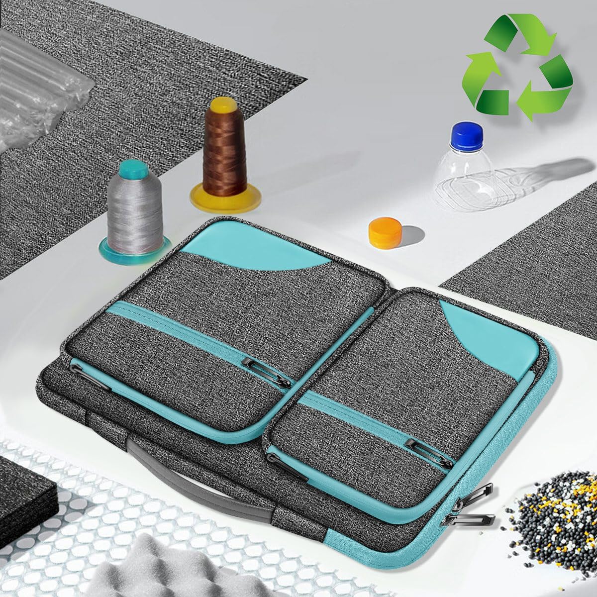 ZINZ Laptop Case 15 15.6 16 inches Sleeve Slim Briefcase Spill-Resistant Handbag for Most Popular 15" 15.6" 16" Notebooks,G01BL02