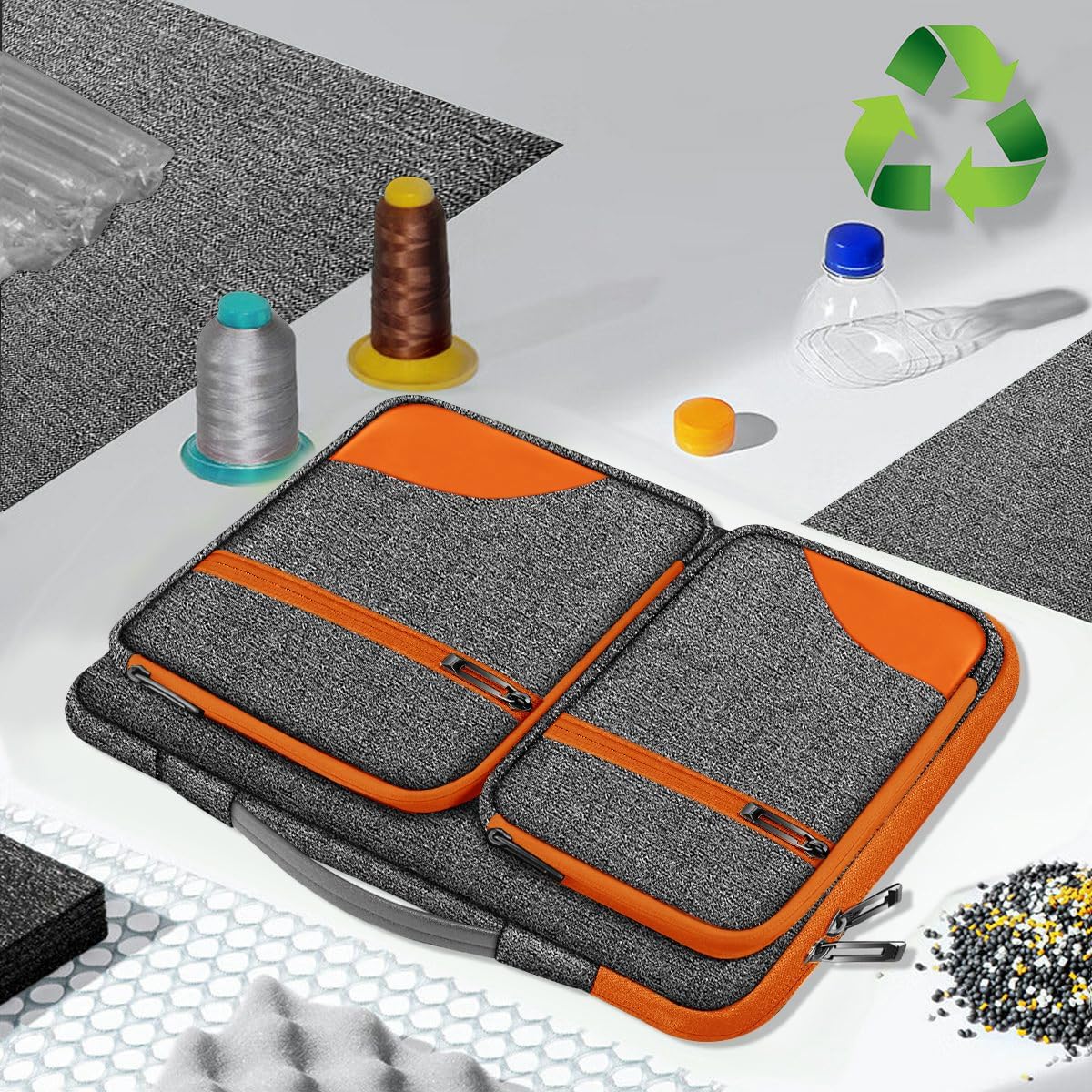 ZINZ Laptop Case 15 15.6 16 inches Sleeve Slim Briefcase Spill-Resistant Handbag for Most Popular 15" 15.6" 16" Notebooks,G01OG01