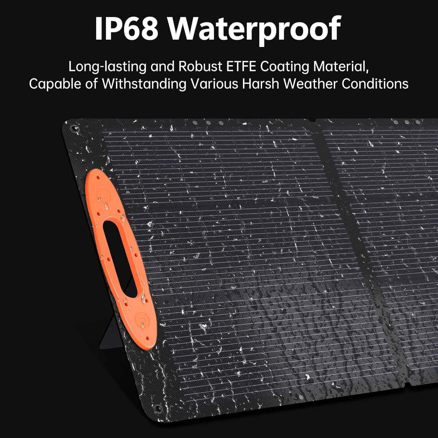 N-Type 16BB 120W Portable Solar Panel for EF/Jackery/Bluetti/Anker Power Station 25% High Efficiency Foldable Solar Panel Charger with QC3.0 USB-A &Type-C Output IP68 for Outdoor Camping RV