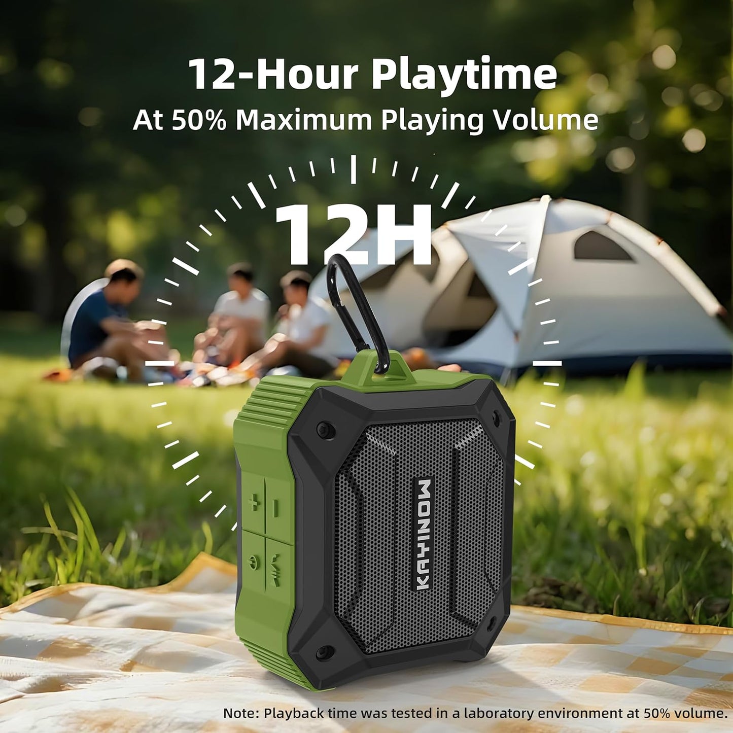 Portable Bluetooth Speaker with IPX7 Waterproof 5W Small Wireless Speakers with TWS Pairing,TF Card/AUX,12 Hours Playtime for Outdoor,Camping,Bathroom,Travel,Beach Use,Gift Ideas