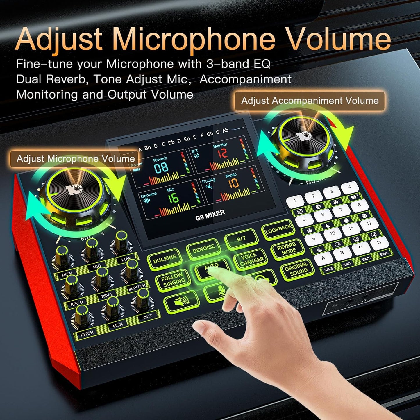 Podcast Equipment Bundle – Condenser Microphone with 3.5mm Audio Interface, Live Sound Card & Soundboard for PC, for Podcasting,Singing, Phone Streaming