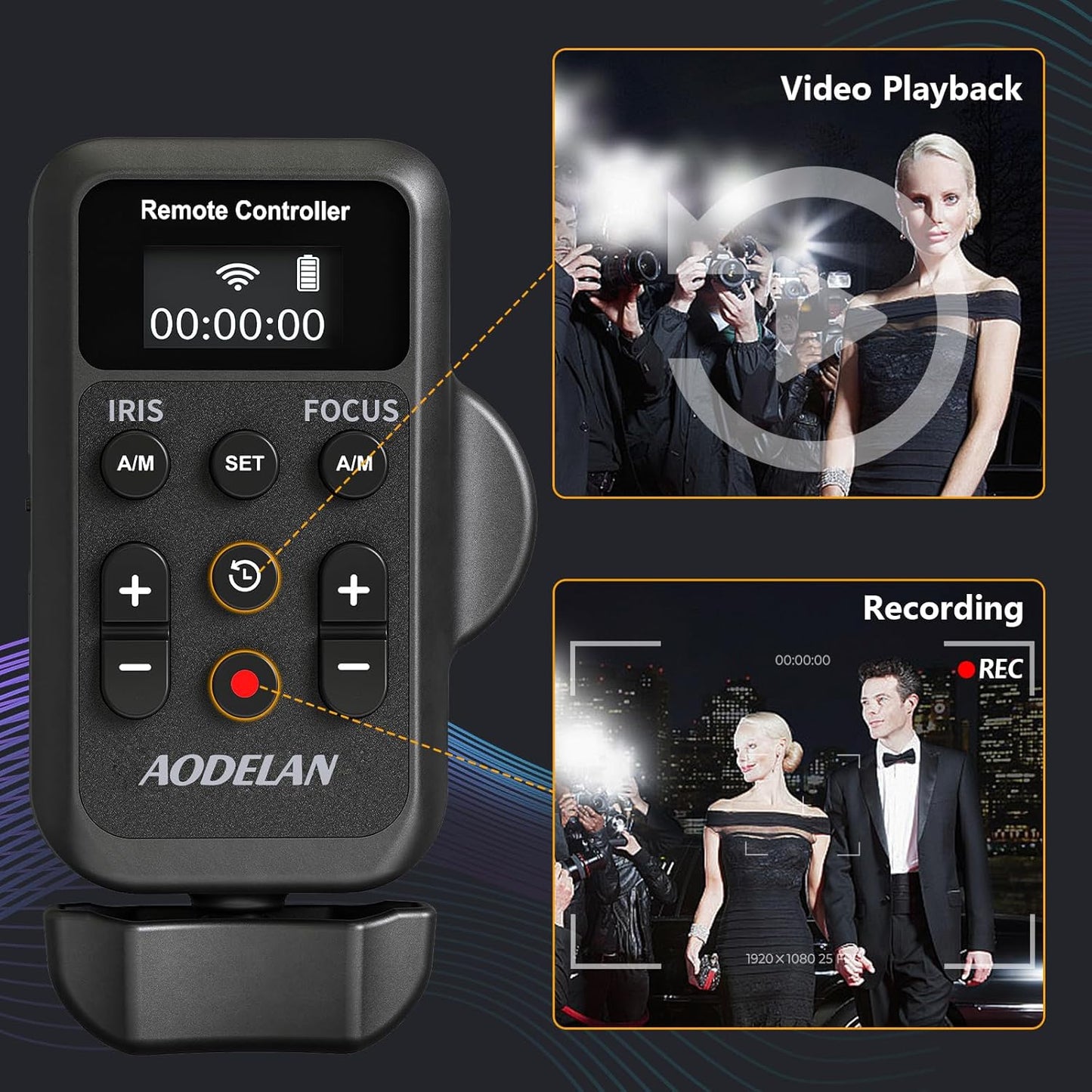 Wireless Camcorder Lanc Zoom Controller, Wired Remote Control with 2.5mm Jack Cable, IRIS, Focus, Video Recording and Zoom Commander with Lanc or Remote Terminal for Canon XL1S XL2 XHA1 /Sony NX5C