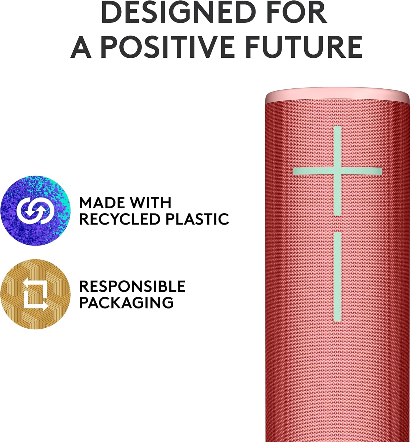 Ultimate Ears MEGABOOM 4 Portable Waterproof Bluetooth Speaker, 360-Degree Sound, Thundering Bass, 147ft Range, 20-Hour Battery, Floating Speaker - Red