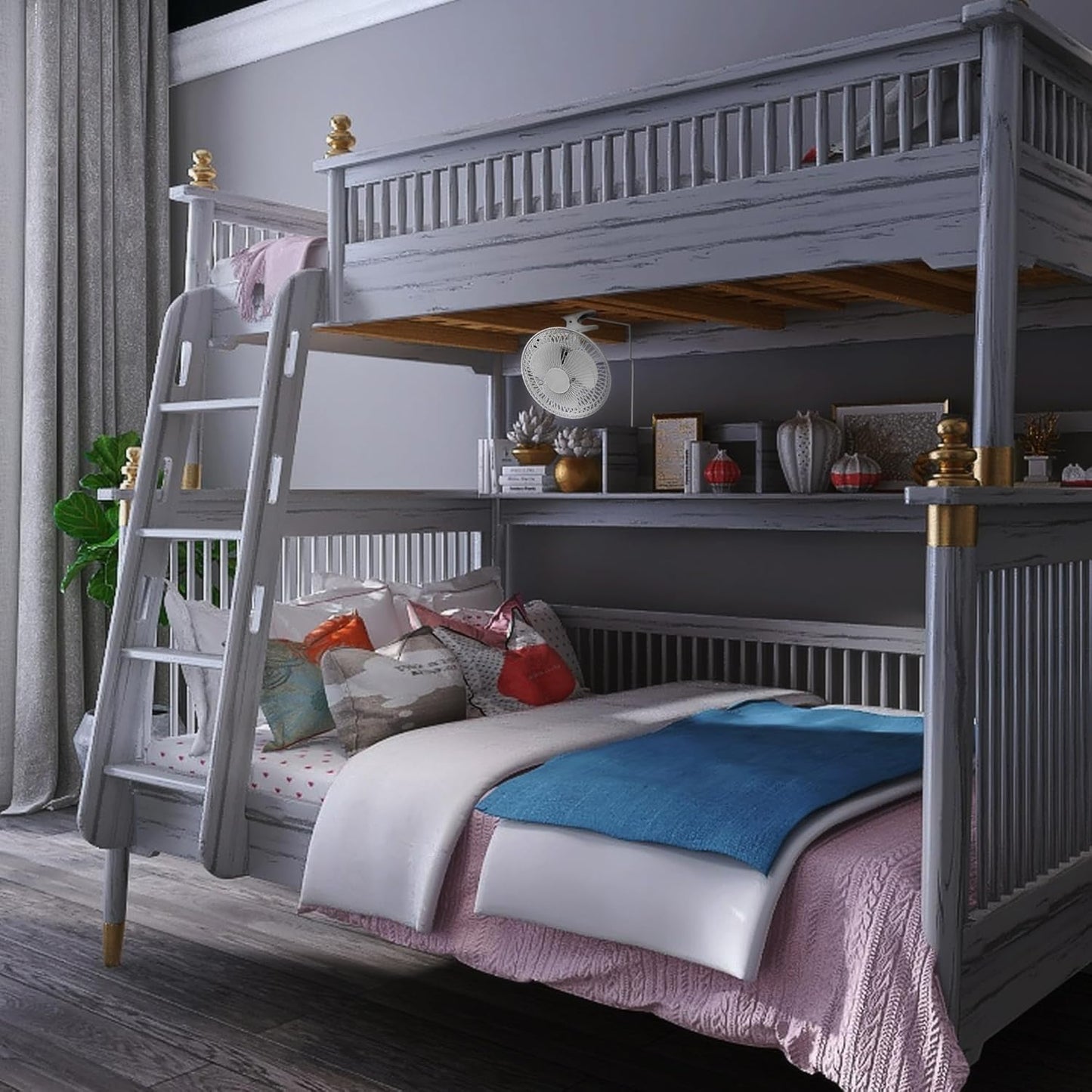 JOEY'Z 6 INCH - 2 Speed - Adjustable Tilt, Whisper Quiet Operation Clip-On-Fan with 5.5 Foot Cord and Steel Safety Grill (1, 6" Fan with 5 FT Cord)