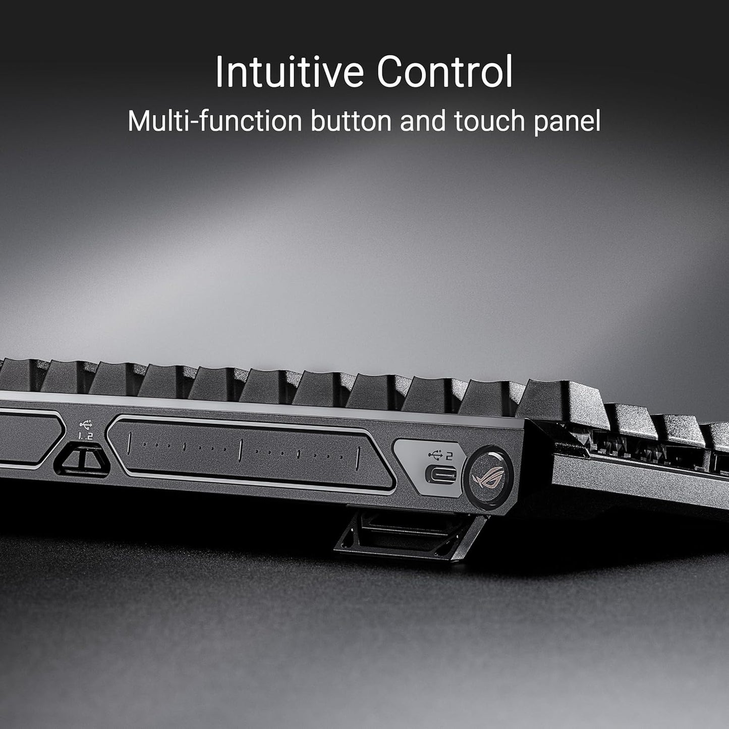 ROG Falchion Ace HFX 65% Hall Effect Gaming Keyboard – HE Magnetic Switches, Rapid Trigger, 8000 Hz Polling, Three-Layer Dampening Foam, Touch Panel, Protective Cover