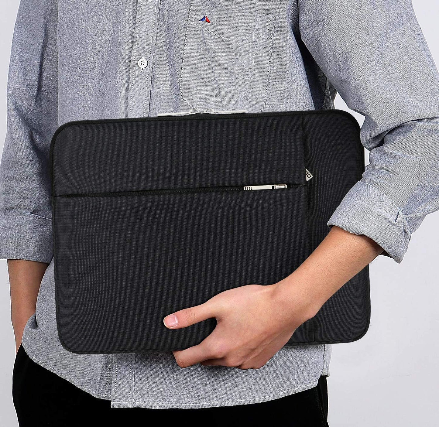 Lacdo 15-15.6 Inch Laptop Sleeve Case for Acer HP Lenovo Dell ASUS Laptop, Acer Aspire 15, HP Pavilion/Envy 15, Dell Inspiron/Latitude 15, Lenovo IdeaPad 15, ASUS ZenBook 15 Computer Bag, Black