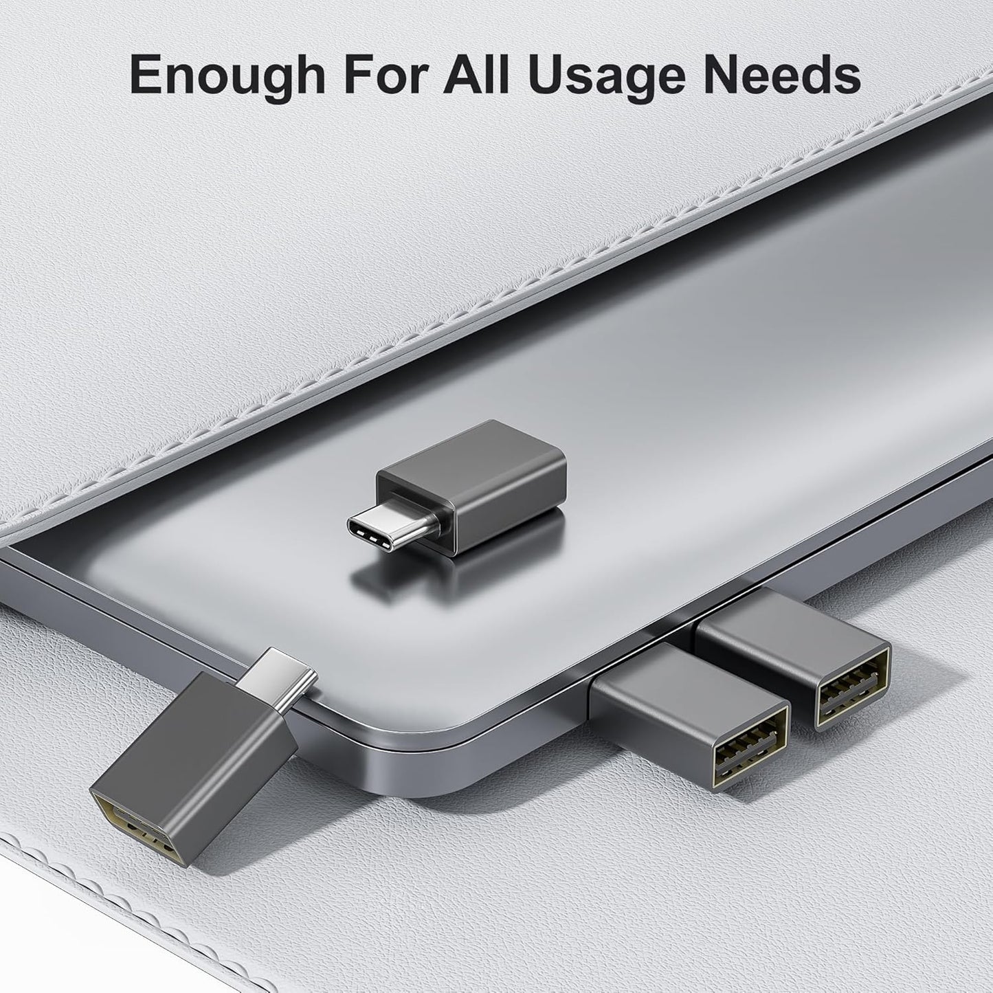 Elebase USB C to USB Adapter 4Pack,USBC Male to USB 3.0 Female MacBook Pro Air Adapter,Type C Thunderbolt 3 OTG Converter for Flash Thumb Drive,iPad mini,Mac,Apple iPhone 16 16e 15,Samsung S25 S24