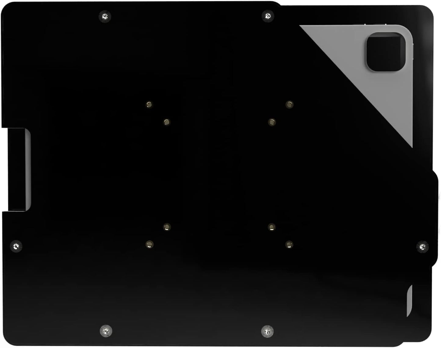 TABcare Anti-Theft Acrylic VESA Enclosure for Apple iPad Pro 12.9" 2018 2020 2021 with Free Wall Mount Kit & 90-Degree Angle USB C Cable (iPad Pro 12.9" 3/4/5, Black)