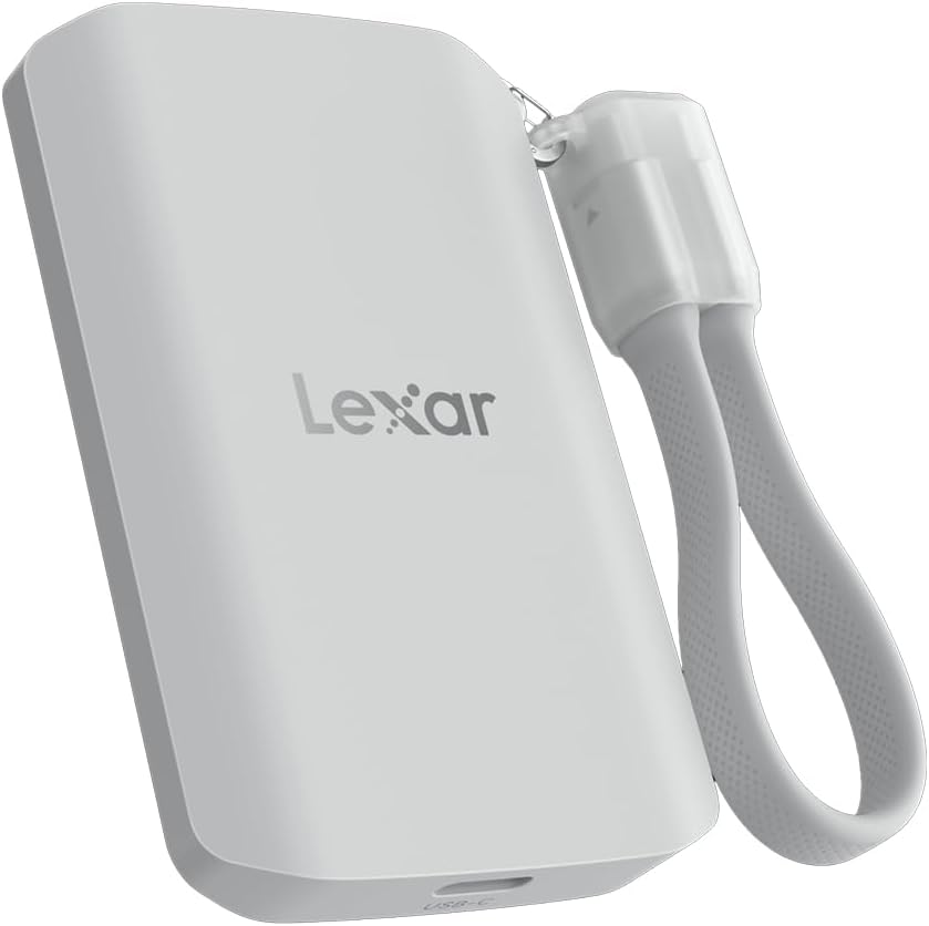 Lexar 2TB ES5 Magnetic External SSD, Up to 2000MB/s, Compatible w/MagSafe, USB-C Smartphones, iPhone 15/16 or Above, PC, Mac, Supports Apple ProRes & Samsung Pro Video, Silver (LES5XXX002T-RNWNU)