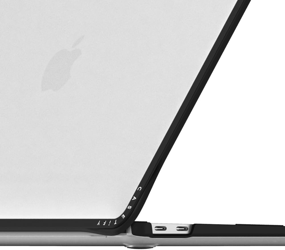 CASETiFY Impact MacBook Air 13" (M1/Intel) Case [Cushioned Impact Corners/Scratch-Resistant/Anti-Slip Grip] - Gigi Garden Florals - Clear Black