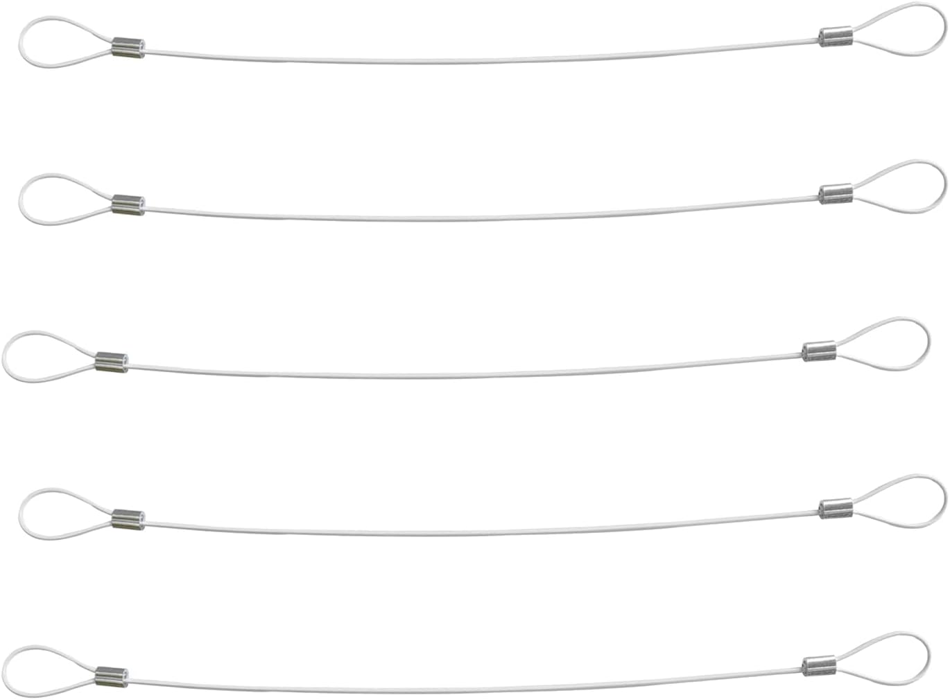 Cable Tethers 50 Pack with Crimping Tool (12 Inches, White Color), Adjustable Security Cable Look, Universal DIY Adapter Tethering Ties Kit for Computer Cord, Pre-Assembled, Tamper-Resistant
