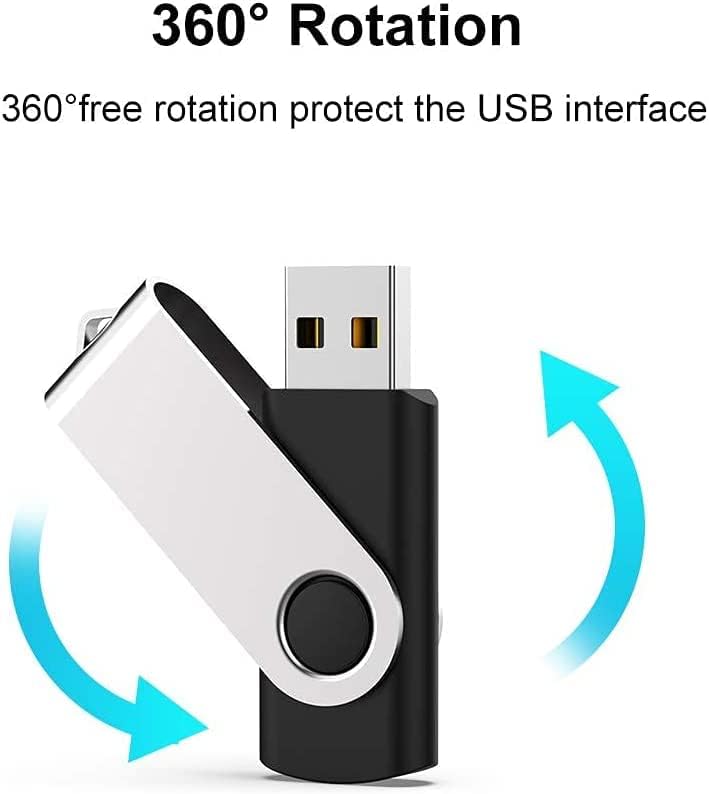 JUANWE 32GB Bulk Flash Drive 10 Packs, Mutipack USB Thumb Drives 2.0 Flashdrive Memory Sticks, Fat32 Jump Drive for Laptop Backup, Bulks Zip Drive Memoria Storage Sticks Pendrive Pack of 10 - Black