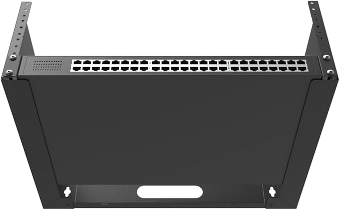 JINGCHENGMEI 4U Wall Mount Patch Panel Bracket- 14 inches Deep Network Rack for Network Switches, Patch Panel, Shallow Networking and IT Equipment, (4U)