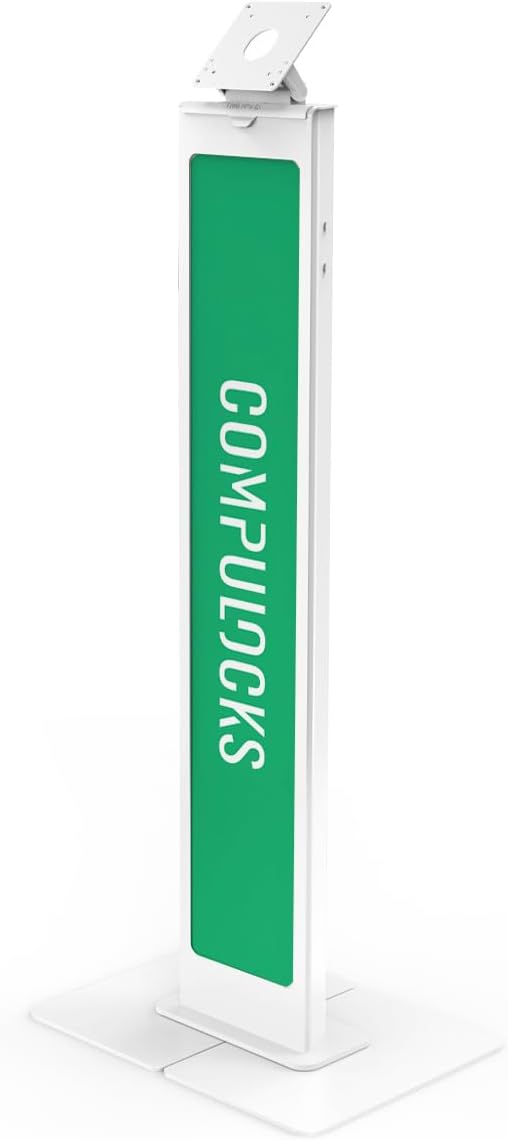 Compulocks Brandable VESA Floor Stand for Screens Up to 32 Inches - White