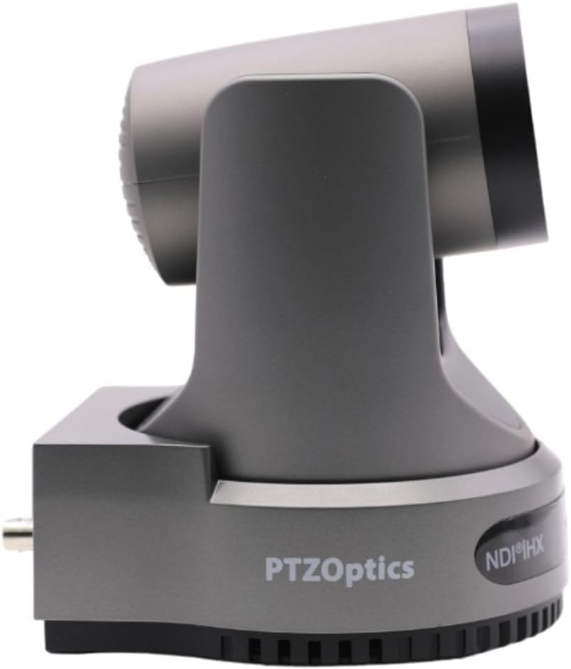 PTZOptics Move 4K 30x Auto-Tracking PTZ Camera with Built-in Tally Light, 3D Noise Reduction, and Advanced White Balance Modes (Gray)