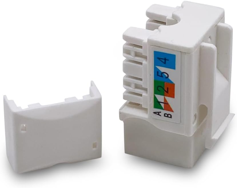 (20-Pack) Cat6 Keystone Jack - [UL Listed] - Ethernet Wall Jack - Wall Cat6 - Cat6 Network Coupler - Keystone Jack - Cat5/5e/6 Compatible - Cat6 Network Coupler