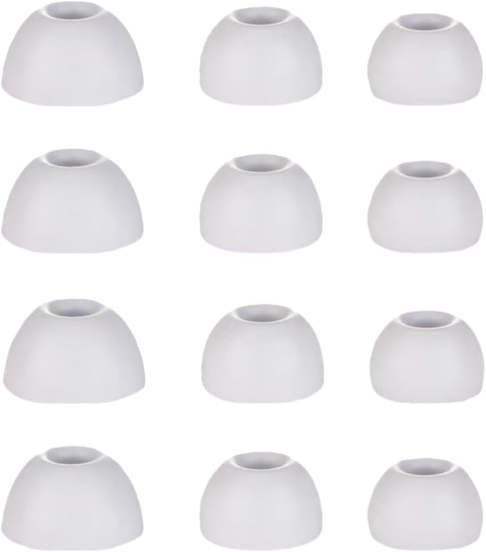 Replacement Ear Tips for Beats Fit Pro, Beats Studio Buds+, Beats Studio Buds, Beats Solo Buds Silicone Earbuds Washable Noise Isolation, Fit in The Charging Case, 6 Pairs S/M/L (White)