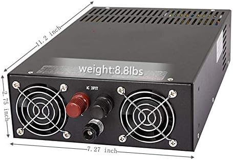 Switching Power Supply 3000W AC-DC Converter Digital Display Current Voltage Adjustable DC 0-48V 62.5A for CCTV, Computer Project, 3D Printer, LED Strip Light, Router