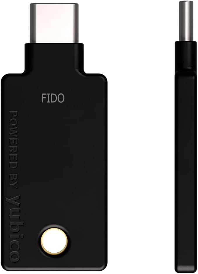 Yubico - Security Key C NFC - Basic Compatibility - Multi-Factor authentication (MFA) Security Key and passkey, Connect via USB-C or NFC, FIDO Certified