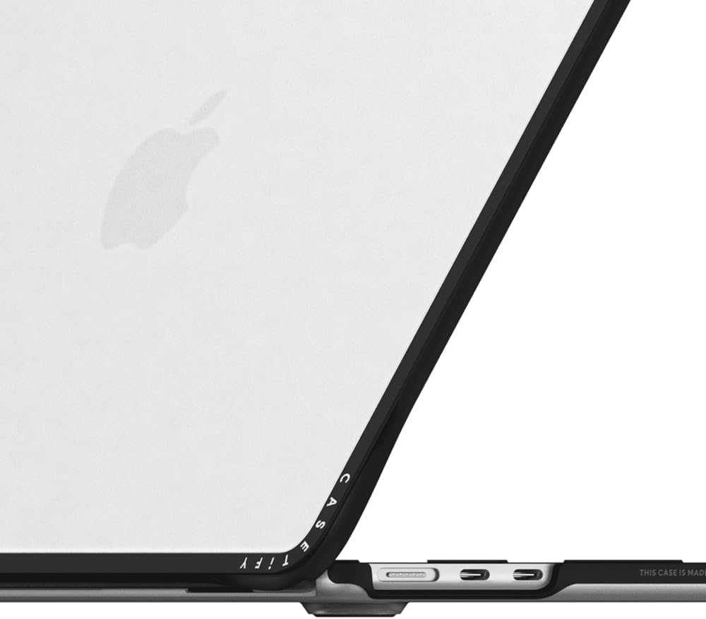 CASETiFY Impact MacBook Air 13.6" (M2-M4) Case [Cushioned Impact Corners/Scratch-Resistant/Anti-Slip Grip] - Skater John (Standard) - Clear Black