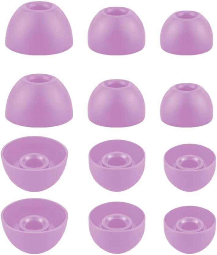 Replacement Ear tips for Beats Fit Pro, Beats Studio Buds+, Beats Studio Buds, Beats Solo Buds Silicone Earbuds Washable Noise isolation, Fit in The Charging Case, 6 Pairs S/M/L (Stone Purple)