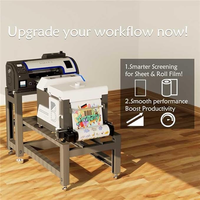 Lancelot Auto-Maintenance A3 M1630 Pro DTF Printer Bundle:All-in-One Automatic T-Shirt Printing System with Powder Shaker & Heater Dryer,T Shirt Making Machine,Ideal for Small Business & Startups
