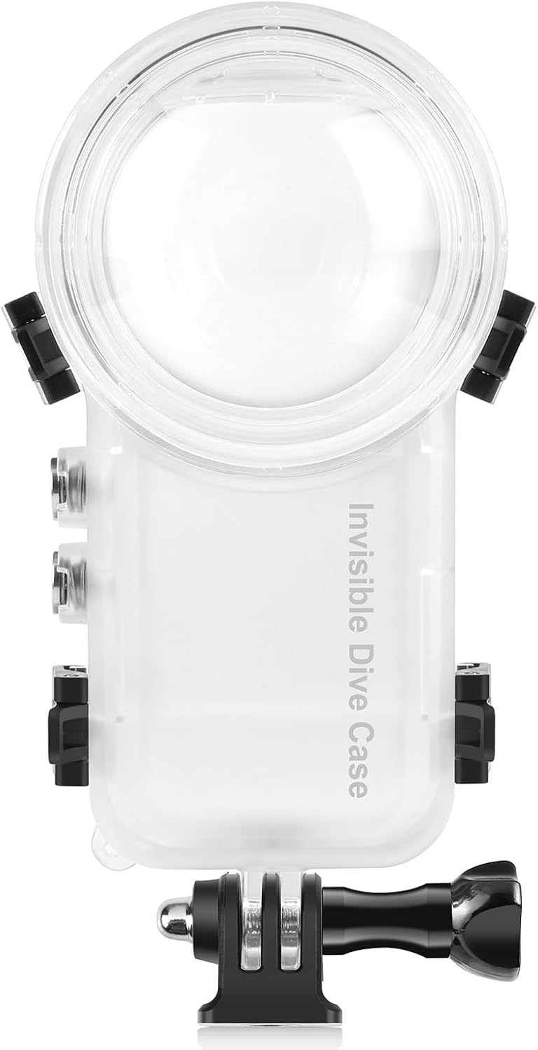 PULUZ 50m/164ft Invisible Dive Case for Insta360 X3 Underwater Waterproof Housing Cover Protective PC Sealed Shell Photography Housings with Bracket Camera Insta 360 X3 Accessories