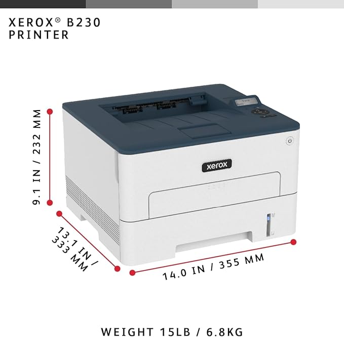 Xerox B230/DNI Printer, Black and White Laser, Wireless