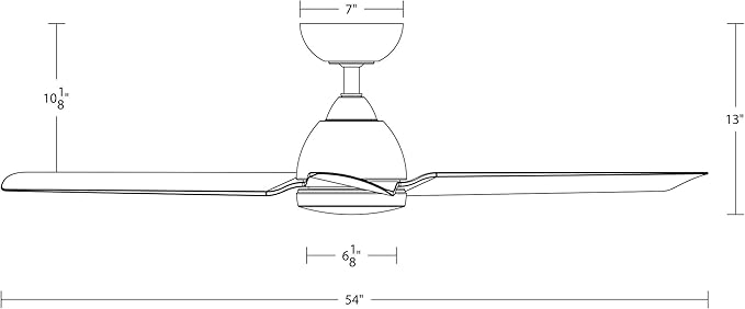 Mocha Indoor/Outdoor 3-Blade Smart Compatible Ceiling Fan 54in Matte White with 3000K LED Light Kit and Remote Control with Wall Cradle. Works with iOS/Android, Alexa, and Google Assistant.