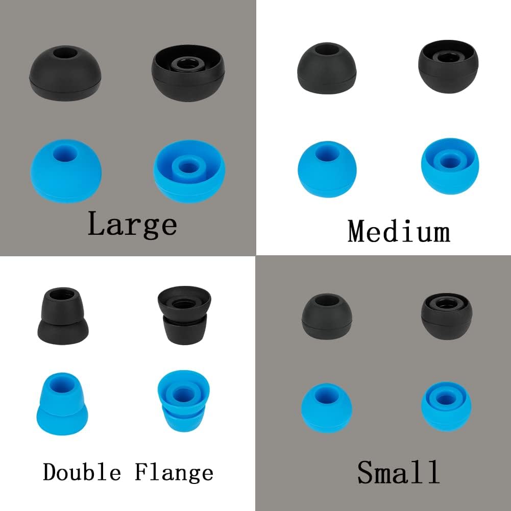 Silicone Ear Tips Earbuds Replacement Tips Compatible with Powerbeats 1/2/3 Wireless Beats by Dre Headphones,Earbud Cap (8 Pairs
