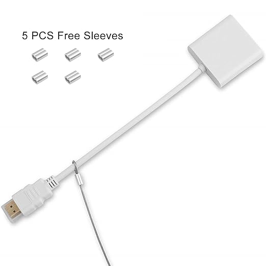 30 Pack Adjustable Cable Tether Universal Computer Adapter Lock Kit DIY Kit Stainless Steel with Nylon Coat Tether Computers/Dongles/HDMI/VGA/DP Adapter
