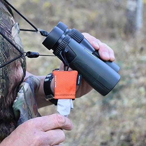 SPUDZ Ultra Microfiber Lens Cleaner – Closable Pouch, Clip-On, Washable – for Optics, Scopes, Glasses | Alpine Mountain Camo, 10 x 10 Inch (2-Pack)