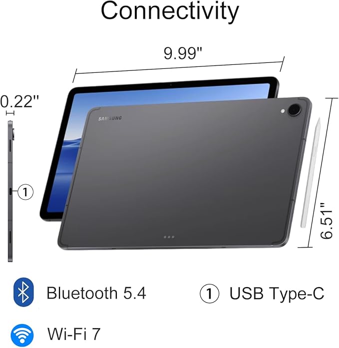 SAMSUNG Galaxy Tab S11 Ultra-Light Tablet, 11" 120Hz AMOLED 2X, 256GB Storage (128GB+128GB SD Card), 12GB RAM, S Pen, 2K+ Touchscreen, S11+ Plus AI Tablet,18-Hr Battery Life, 13MP+12MP Camera, SM-X730