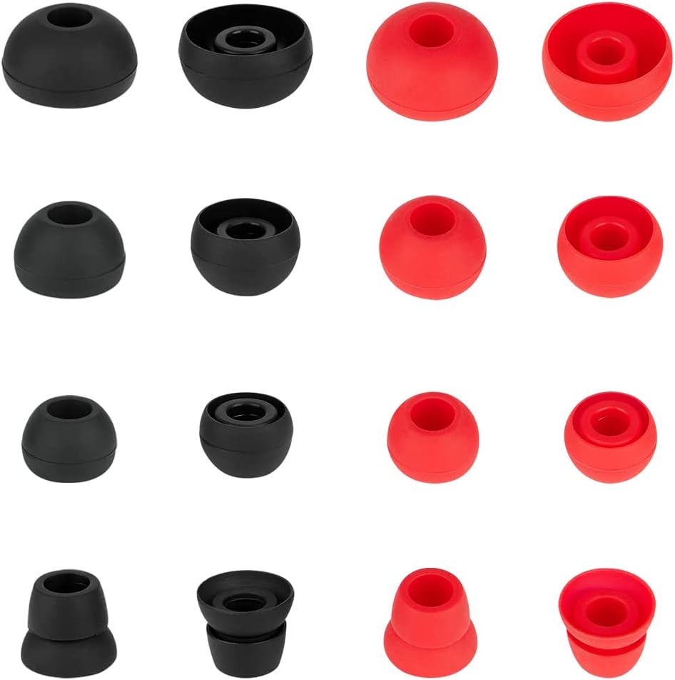 Replacement Silicone Ear Tips Earbuds Eargels Earpads Compatible with Powerbeats 1/2/3 Wireless Beats by Dre Headphones,Earbud Tips (8 Pairs