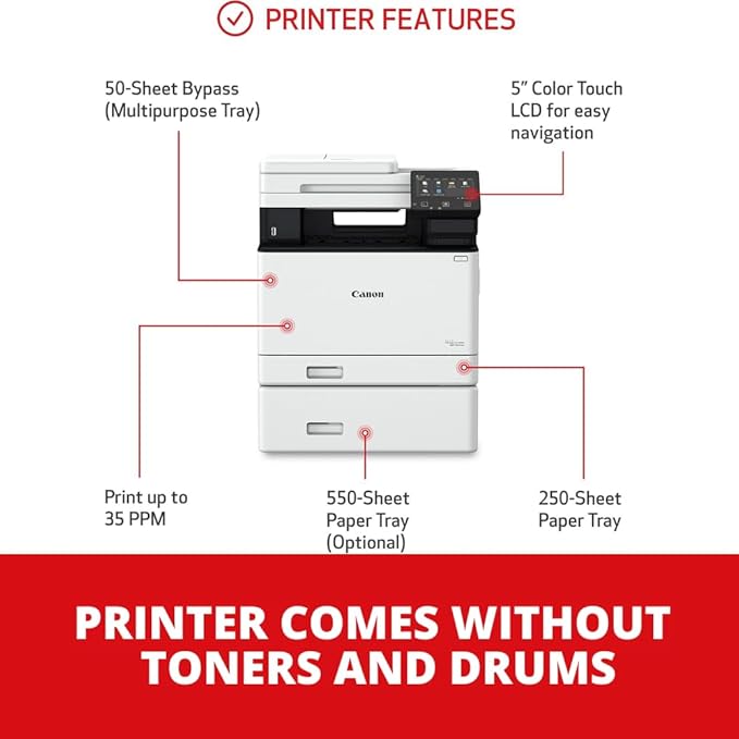 Canon Color imageCLASS MF751Cdw All-in-One Wireless Laser Printer – Print, Copy, Scan (Renewed)
