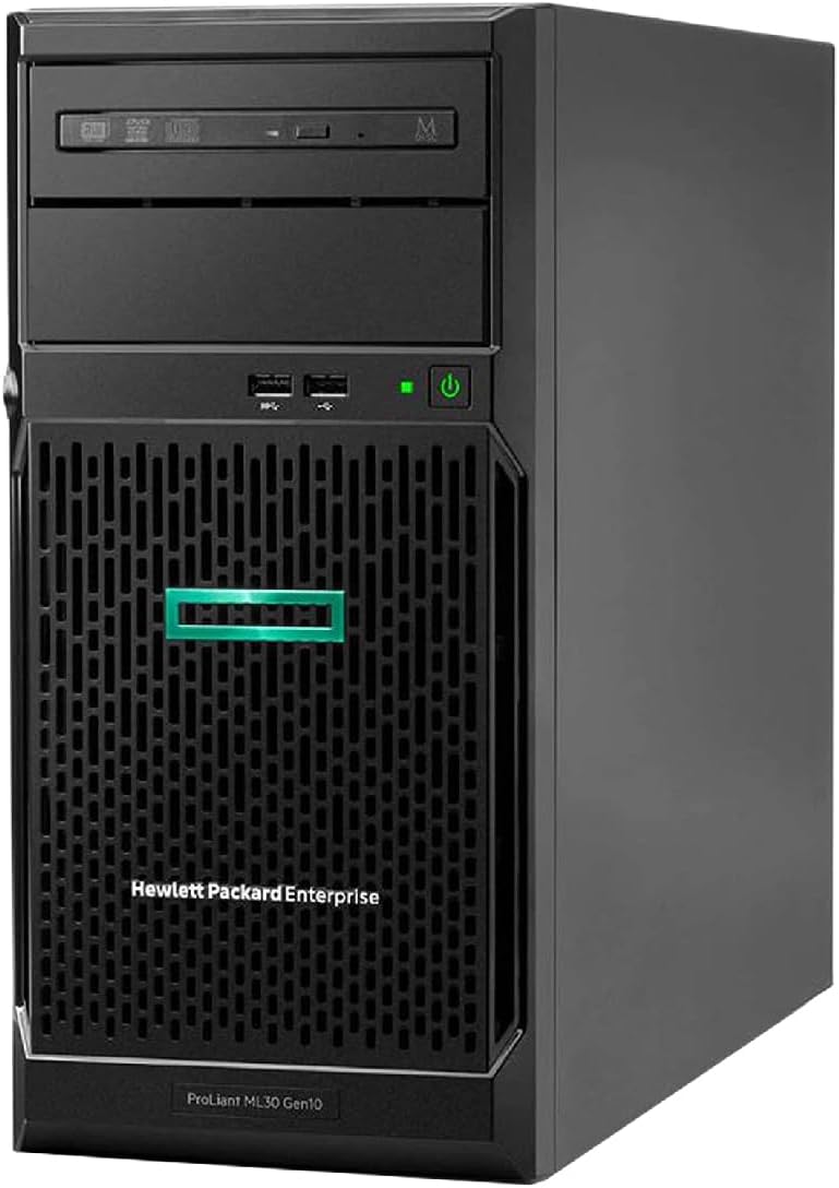 Hewlett Packard Enterprise HPE ProLiant ML30 Gen10 Plus Tower Server, Xeon E-2314 4-Core 2.8GHz, 64GB DDR4 Memory, 48TB HDD Storage, RAID, iLO