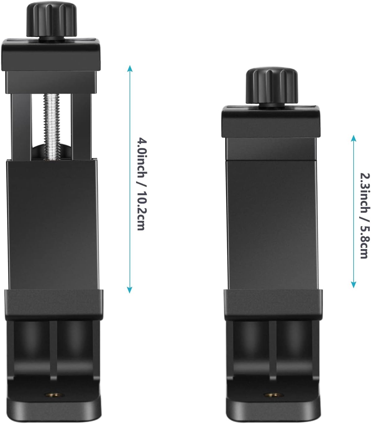 Neewer Smartphone Holder Phone Tripod Mount Compatible with iPhone 16 15 Pro Max Plus 14 13 12 Mini Samsung Galaxy S24 S23 Ultra, Cell Phone Clip Vertical Bracket Adapter for Tripod with 1/4" Screw
