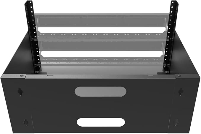 JINGCHENGMEI 6U Wall Mount Network Rack-14 inches Deep-19 Patch Panel Bracket for Network Switches, Server and IT Equipment (6U)