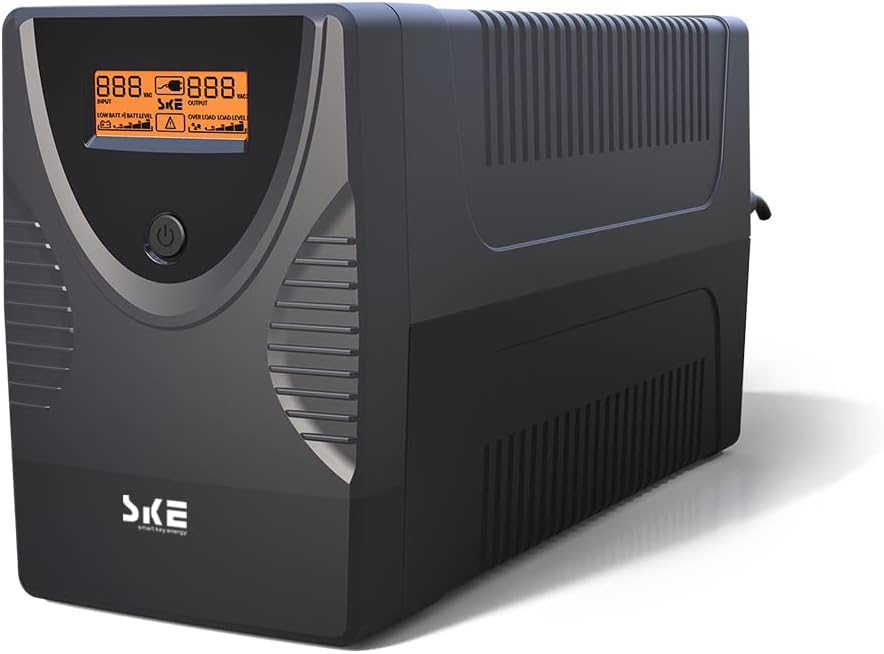Ups Battery Backup and Surge Protector 425VA/240W,Computer Uninterruptible Power Supply Units,Battery Backup Intelligent LCD,SKE Back UPS,Uninterruptible Power Supply,Battery Backup for Computer SKE